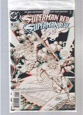 Superman Red Superman Blue 1 - Polybagged/3D Super Glasses  9.0/9.2 1998