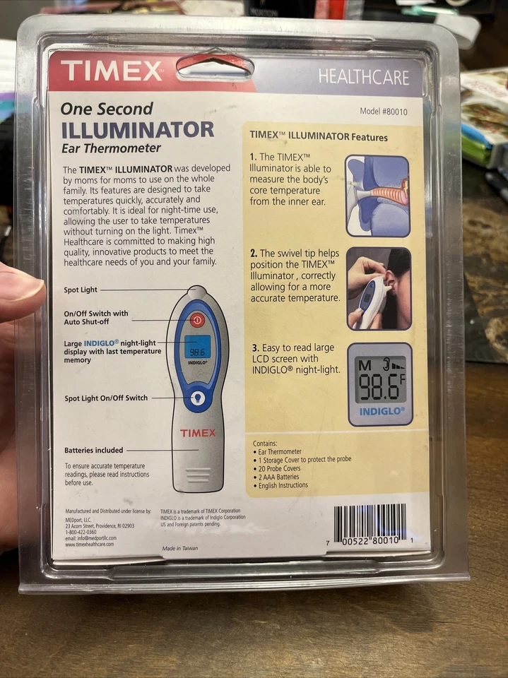 Timex One Second Illuminator Ear Thermometer. Brand New & Sealed — 第 3/4 张图片