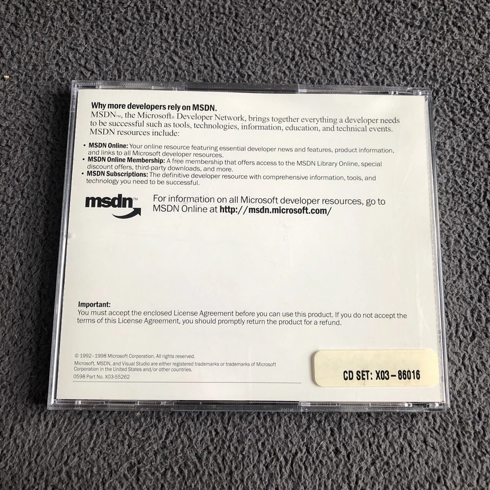 Microsoft MSDN Library Visual Studio 6.0 2 CD Set for Windows NT Windows 98 - Image 2 of 4