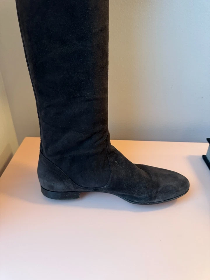 Botas planas Gianvito Rossi gris carbón sobre la rodilla, talla 39, Italia, originales $1850 Foto 3 de 4