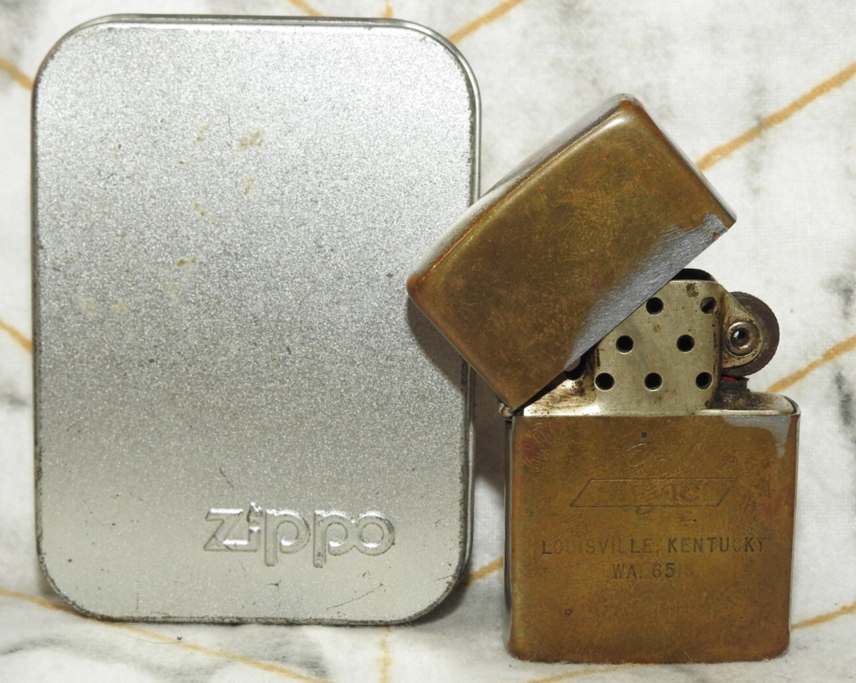 1937-46 Vintage Adv Zippo 3 Barrel 16-Hole Chimney Cole Service