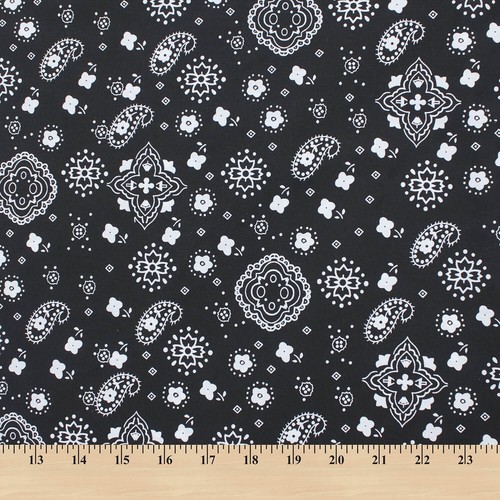 Paisley Print 60" Cotton Plain Weave Bandana Broadcloth Fabric By The Yard - Picture 32 of 32