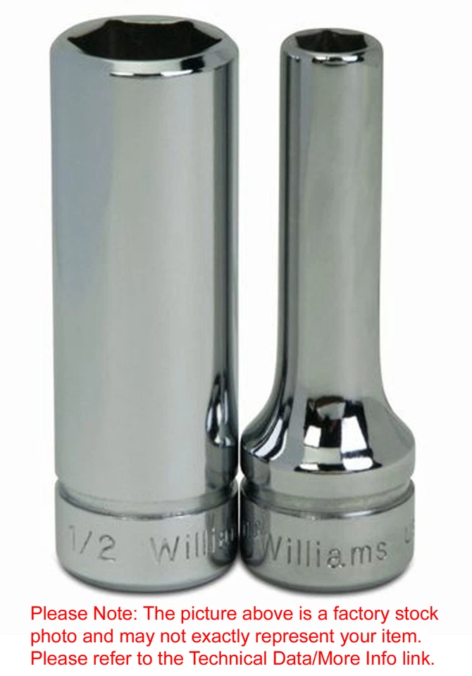 WILLIAMS, A SNAP-ON INDUSTRIAL BRAND 11/32"6Pt Deep 3/8"Drive Supertorque High Polished Chrome USA Socket BD-611