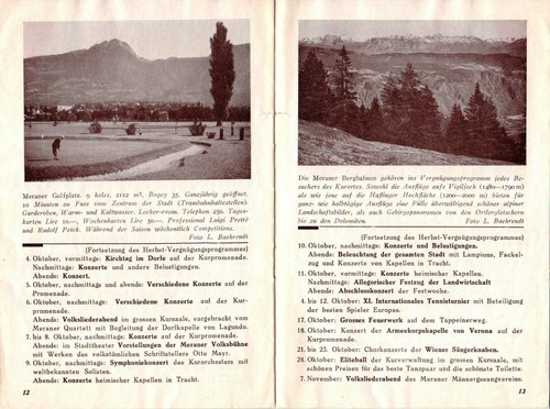 Italy, 1931, Vintage Tourism Guide / Advertising Brochure - Merano (16 pg) - Picture 7 of 11