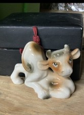 FIGURINE vache souvenir vintage veau JAPON