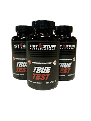 3-Pack Hot Stuff Nutritionals-TRUE TEST, 90 Caps: T Booster - All Natural
