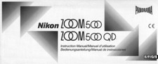 Nikon Zoom 500, Zoom 500 QD Instruction Manual multi-language