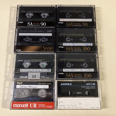 Lot of 8 TDK SA-X 90 100 Type II High Bias Audio Cassette Tapes Fuji Ampex