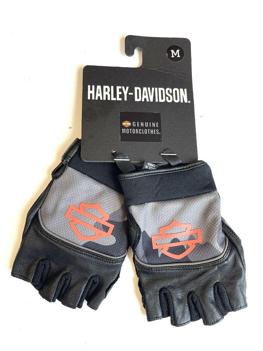 Harley-Davidson Women's Operative Mixed Media Fingerless Gloves