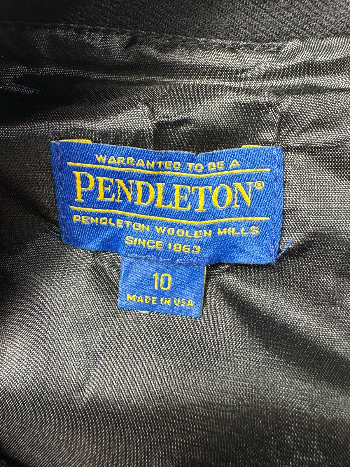 Pendleton Black 100% Wool Sheath Pencil Dress 3/4… - image 5