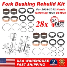 28PCS Fork Bushing & Seal Rebuild Kit For 2001-2012 Honda Gold Wing 1800 GL1800