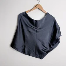 NWT Massimo Dutti Studio Satin Co-ord Top Navy Size Medium