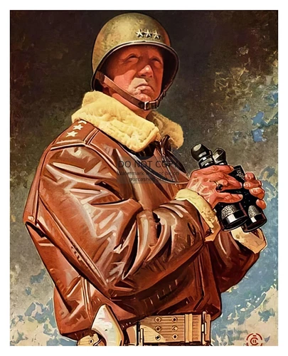 GENERAL GEORGE S. PATTON WAR BONDS WW2 8X10 PHOTO