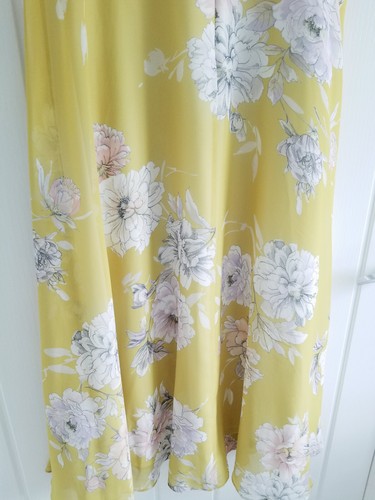 Hobbs Carly Citrine Yellow Floral Print Midi Dress Size UK 10 Party BNWOT - Picture 9 of 12