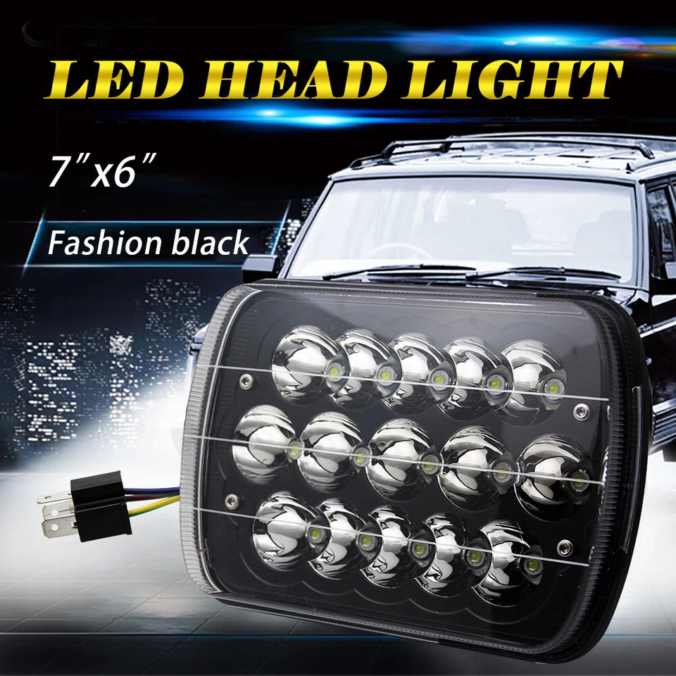 Pair 7x6inch Led Headlights For Chevy Express 1500 2500 3500 Astro Cargo Van GMC - Image 2 of 4