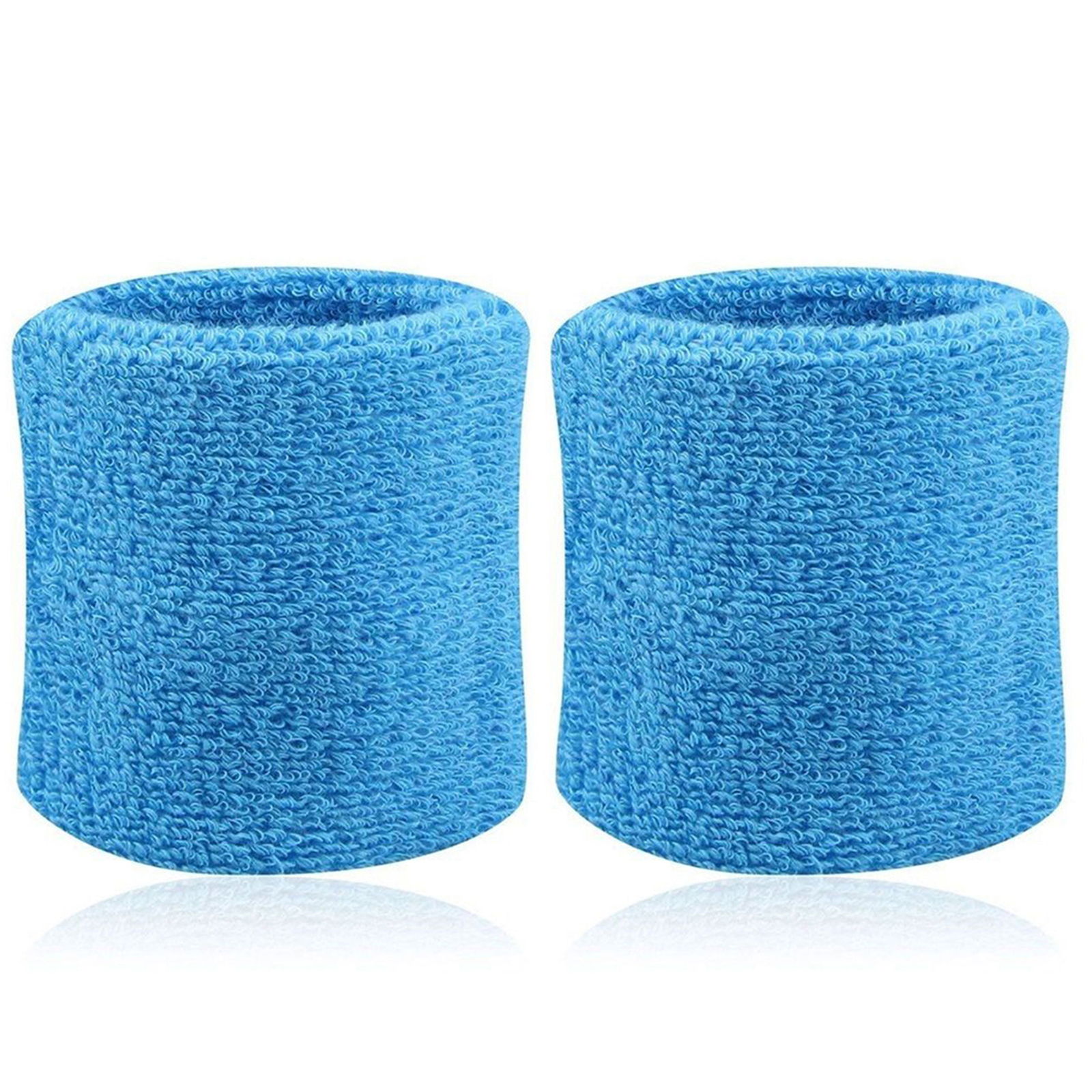 2pcs Sports Wristband Light Weight Breathable Cotton Absorbent Wrist