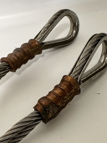 Two Leg Heavy Duty Wire Rope Sling Thimble Eye .60 Ton Vert Rated, 21.5" Length - Picture 5 of 11