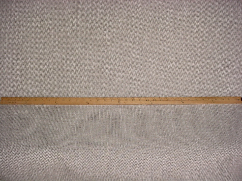 6-1/2Y Thibaut W80607 Ashbourne Tweed Flax Textured Herrinbone Upholstery Fabric - Image 2 of 4