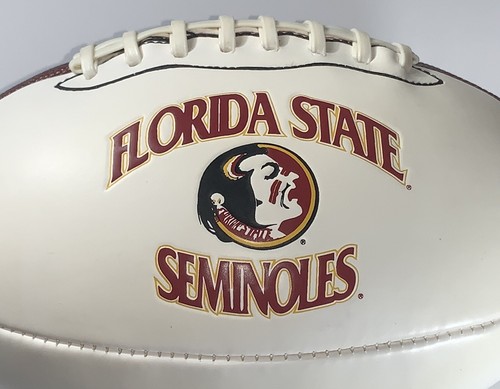 Bola autógrafa de fútbol americano de los Florida State Seminoles blanca nueva - Imagen 11 de 12