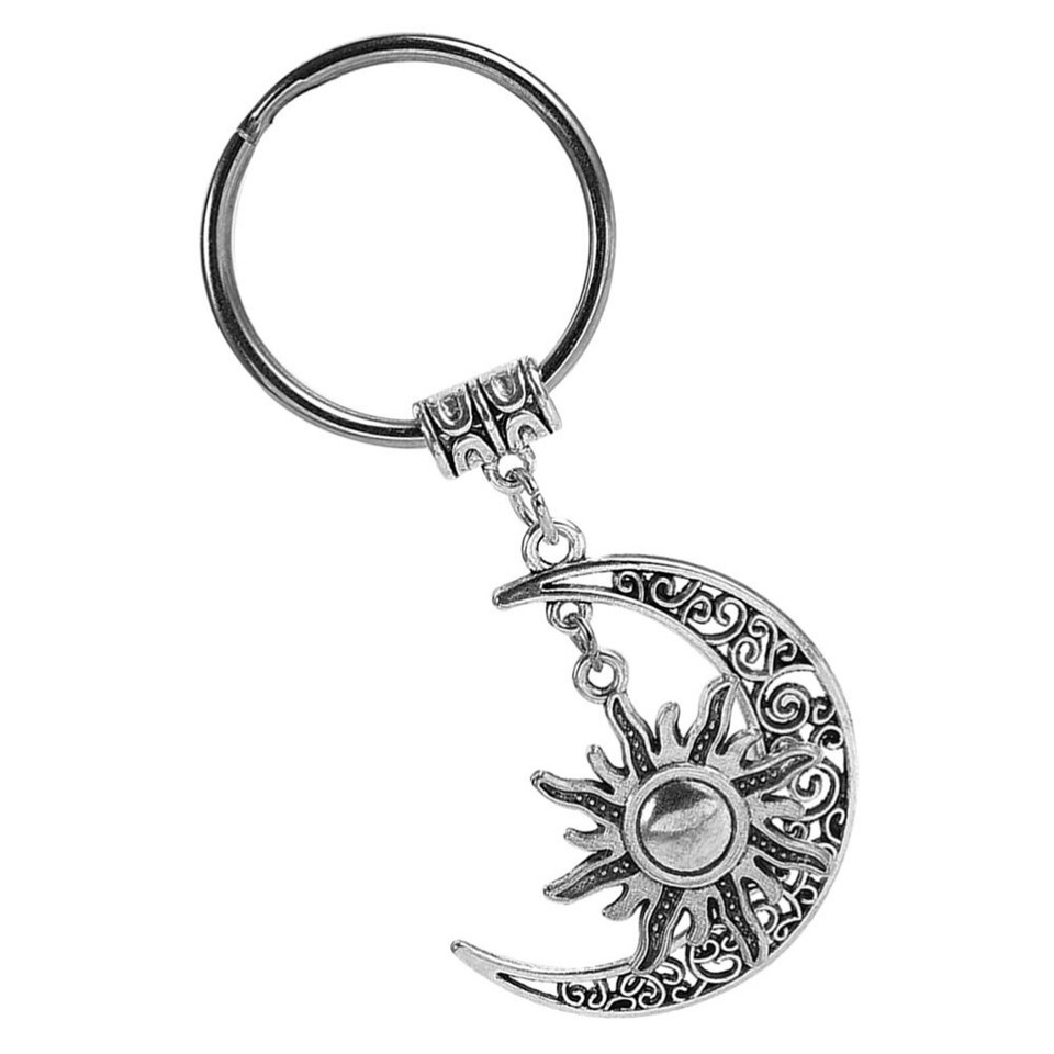 Vintage Sun And Moon Keychain Cute Keychain Accessories For Car Keys