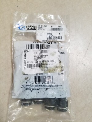 Lot of 5 - Tramec Composite DOT Union, Push-To-Connect Air Brake Fitting, 1/2''