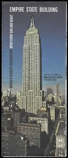 Vintage Empire State Building New York USA Brochure Illustrated Map Facts