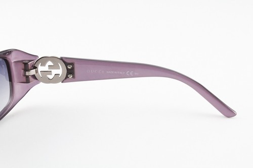 Raras Auténticas Gafas de Sol Gucci GG 3557 L45 55 mm Púrpura Plata Monturas Italia - Imagen 5 de 5