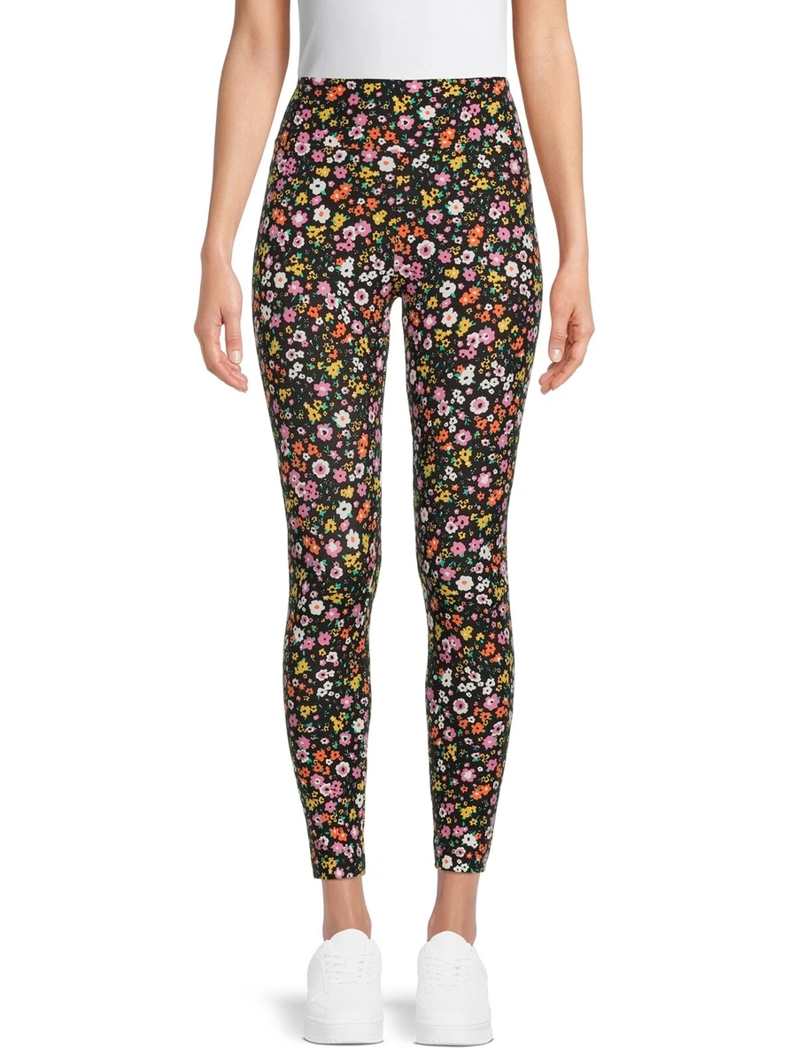 New No Boundaries Ditsy Floral Sueded Ankle Legging Juniors Women L,XL