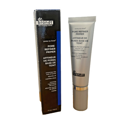 Dr. Brandt Pores No More Pore Refiner Primer 1 fl oz30 ml. Mattifies Shine NEW
