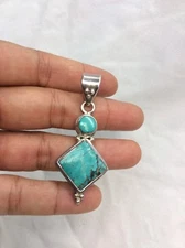 Beautiful sterling silver 925 Turquoise Slide Pendant