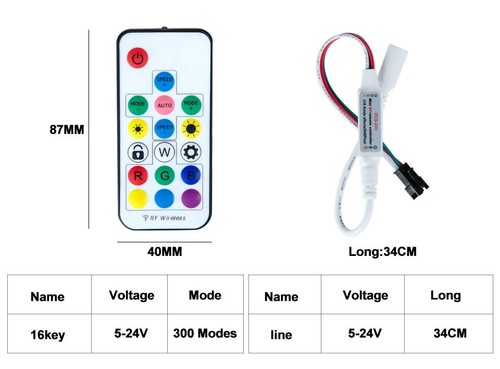 FULL KIT 16Ft 5050 WS2811 RGB Dream Color 150LED Strip Light + Remote + Power - Picture 11 of 17