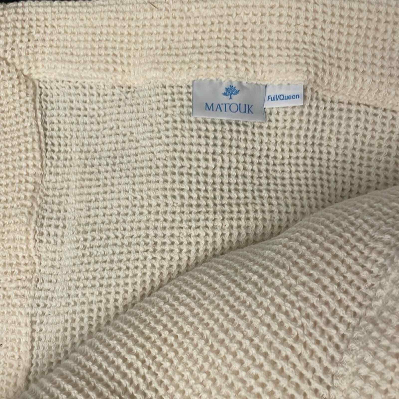 Matouk Waffle Knit Blanket In Ivory Full Queen Retails 648 eBay