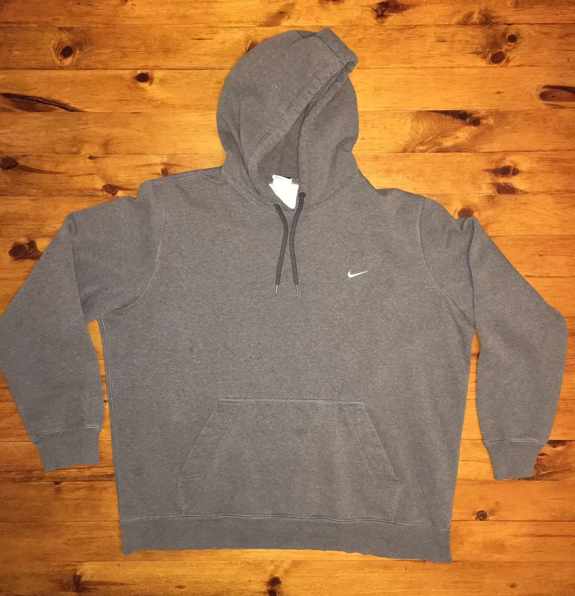 Nike Mini Swoosh Hoodie Embroidered Y2K Early 00’s Gray XL XXL