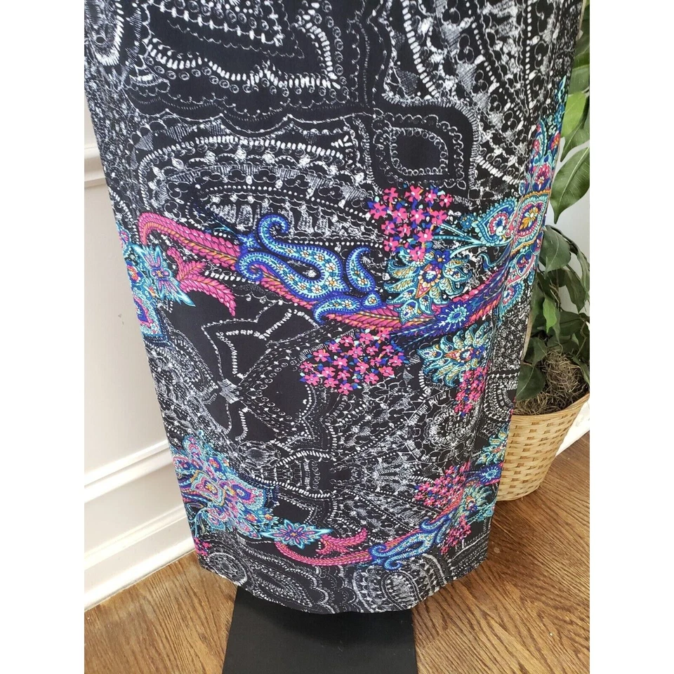 Maxi Vestido Largo Avenue Para Mujer Multicolor Poliéster Cuello Redondo Sin Mangas 22/24 Foto 4 de 4