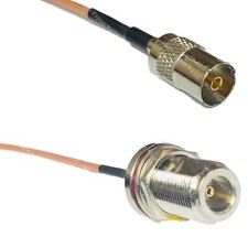 RG316 DVB TV Pal Female to N FEMALE BULKHEAD RF Cable Rapid-SHIP LOT