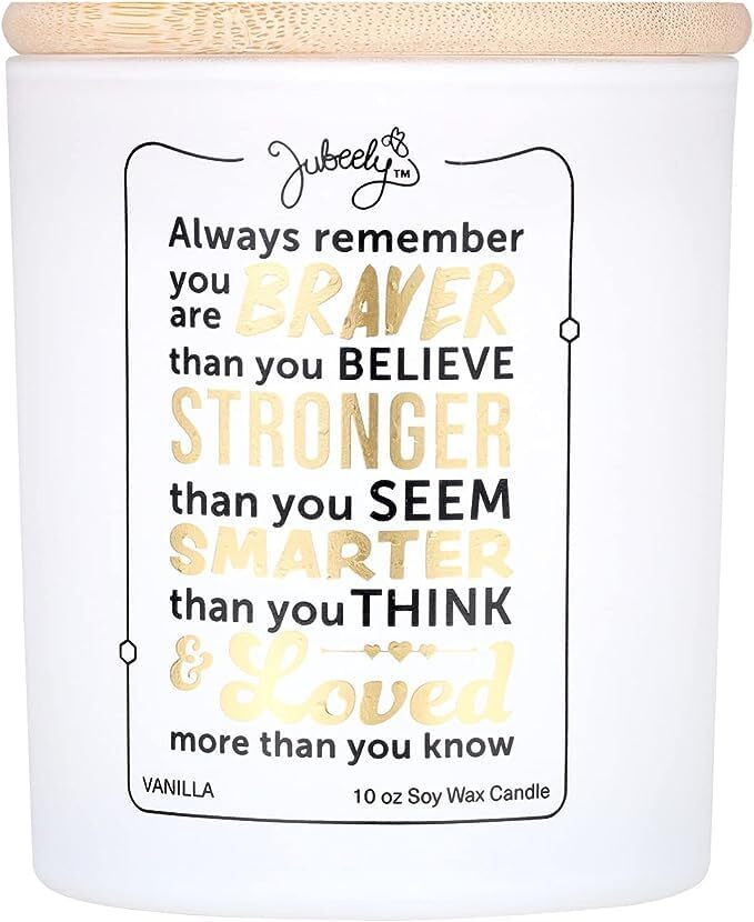 Inspirational Vanilla Scented Soy Candle Ideal Christmas Gift for Women and Daughters with a Warm Aromatic Fragrance