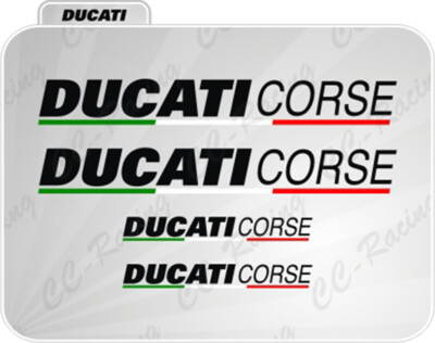 4 Aufkleber DUCATI CORSE Seitenverkleidung 848 Panigale 1199 1098 Alle Farben
