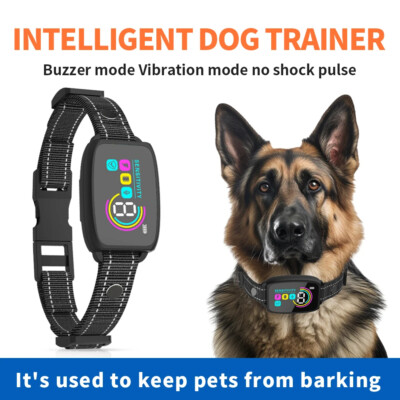 Smart Anti-Bark Dog Collar   Rechargeable & Waterproof with HD Digital Display