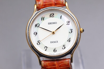 [NEAR MINT] Seiko Dolce 5E61-0A20 White Dial Qz Men's Vintage Watch From Japan