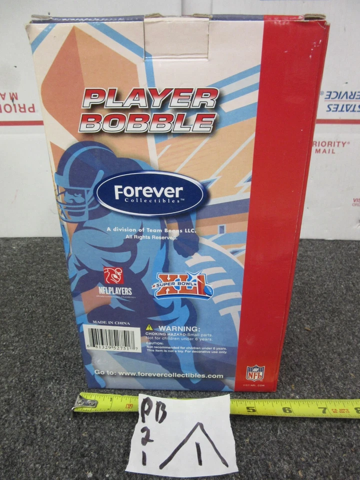 Super Bowl 2007 XLI Adam Vinatieri 4 NFL Fútbol Indianapolis Colts Bobblehead Foto 3 de 4