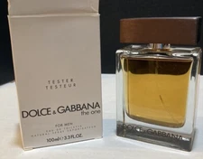 DOLCE & GABBANA THE ONE FOR MEN Eau De Toilette 3.3oz 100ml FULL BOTTLE