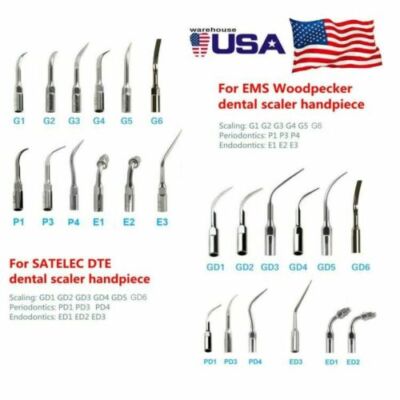 10x Dental Ultrasonic Perio Scaler Tips Fit EMS /DTE SATELEC Scaler Handpiece st