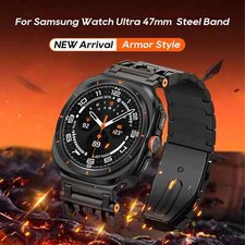 Armor Stainless Steel Strap For Samsung Galaxy Watch 7 Ultra 47mm Band Bracelet