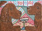 Boykin Spaniel Art Original Painting 9x12 Dog Collectible Signed by Artist Ksams