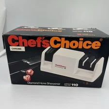 Chefs Choice Knife Sharpener Model 110 Chrome - Diamond Hone Trizor Edge New