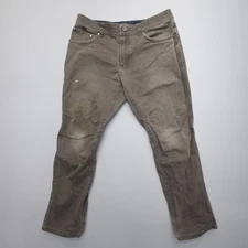 Kuhl Free Rydr Pants Mens 36 x 30 Khaki *Worn-in Faded Stained Patina Dye Work