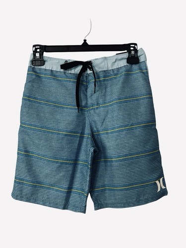 Hurley Indo Blue Striped Board Shorts Swim Trunks Boys Size 10/25 - Picture 7 of 12
