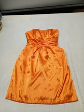 Davids Bridal Short Orange Dress size 4. Style 83707EV