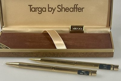 Sheaffer Targa 1005-9 23K Gold Electro-Plate Pen & Pencil Set NIB