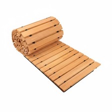 Rollable Fir Wood Boardwalk Weather Resistant Roll-out Wooden Pathway for Patio